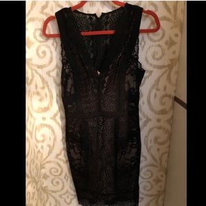 NICOLE MILLER NUDE ILLUSION DRESS